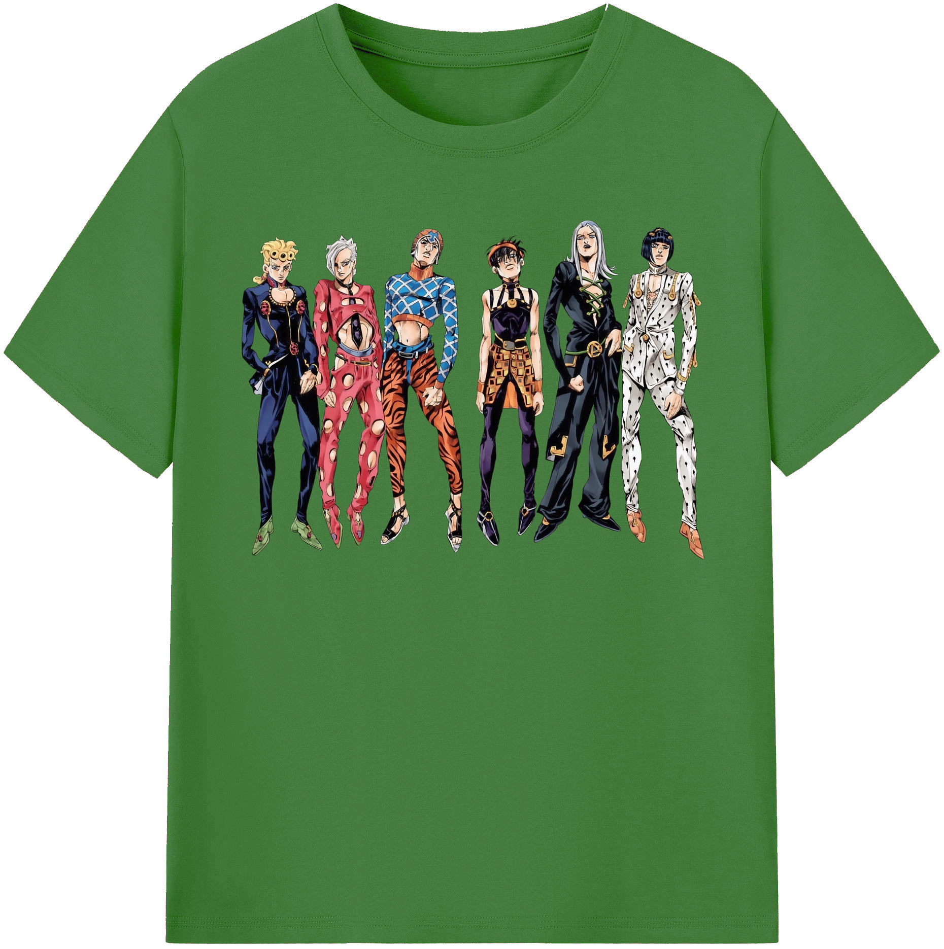 （画像用） ジョジョの奇妙な冒険 JoJo's Bizarre Adventure レディースカジュアルプリントTシャツ（綿100％）